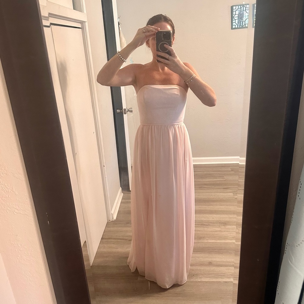 Size 4 light pink bridesmaid dress